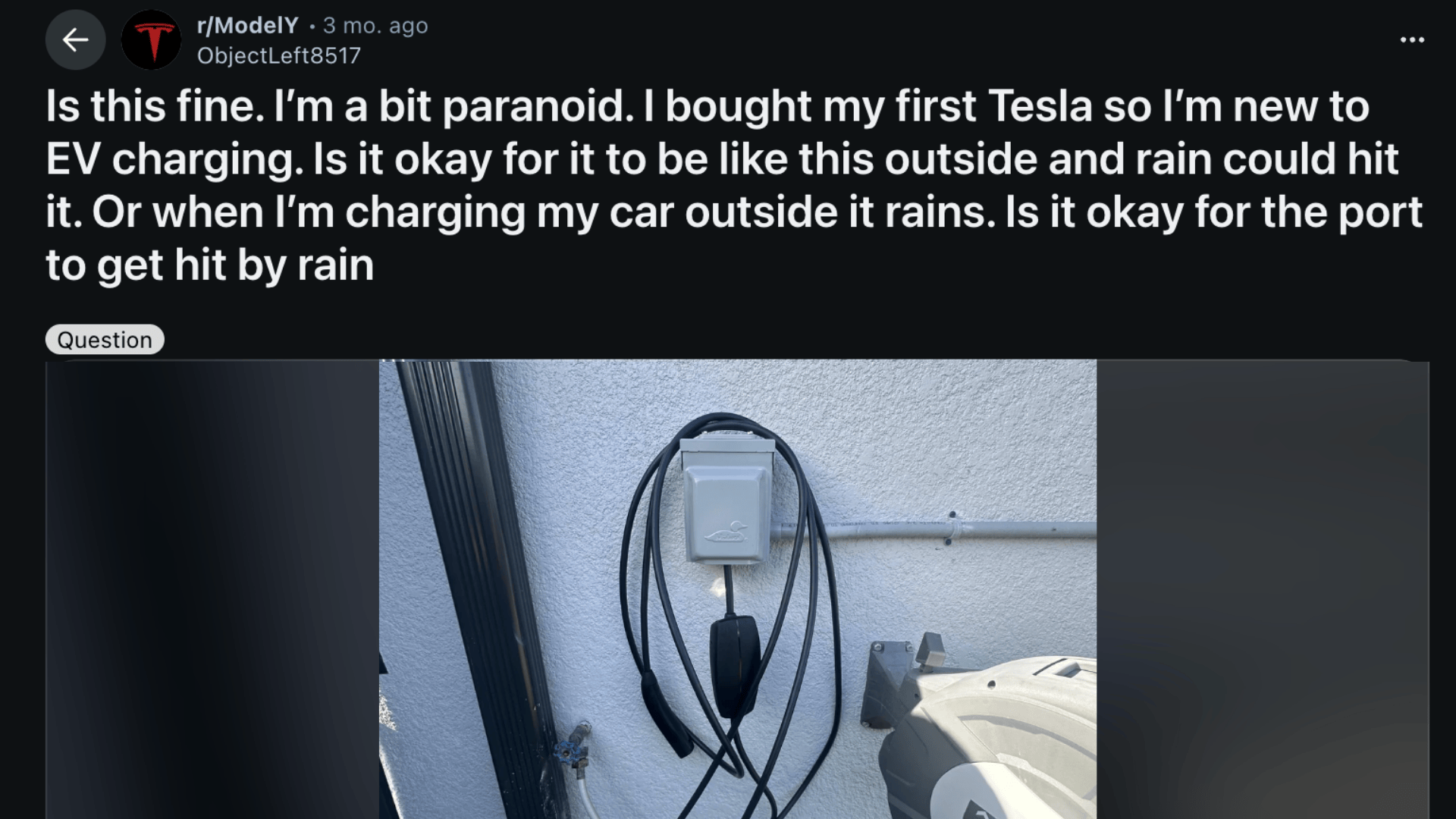 tesla charging in rain experience
